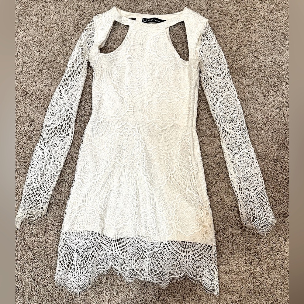 For love and lemon lace white dress